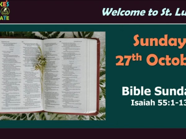 Bible Sunday (Isaiah&nbsp;55:1-13)